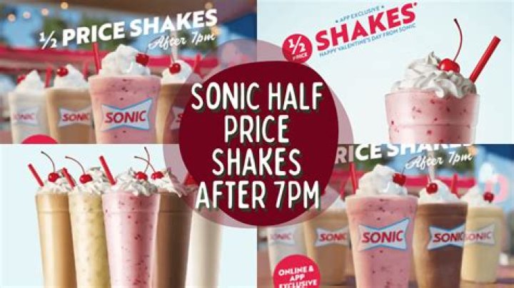 Are Sonic shakes still half price after 8?