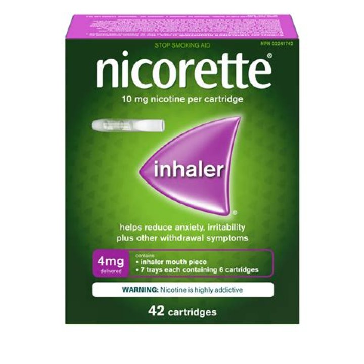 Can I take a Nicorette inhaler on a plane?