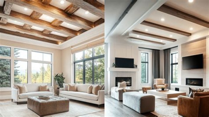 Can you add beams to a flat ceiling?