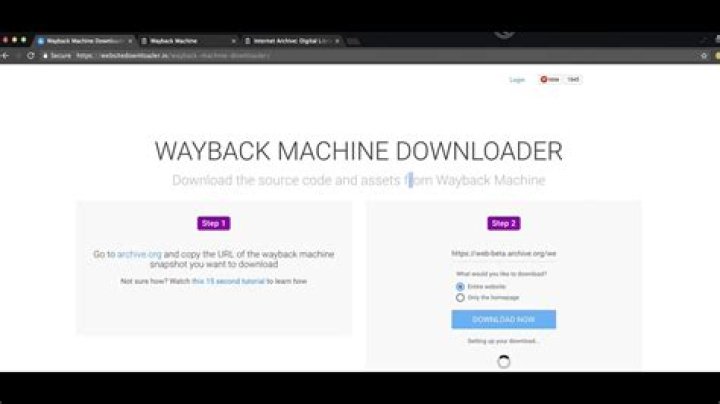 Can you download a website from Wayback Machine?