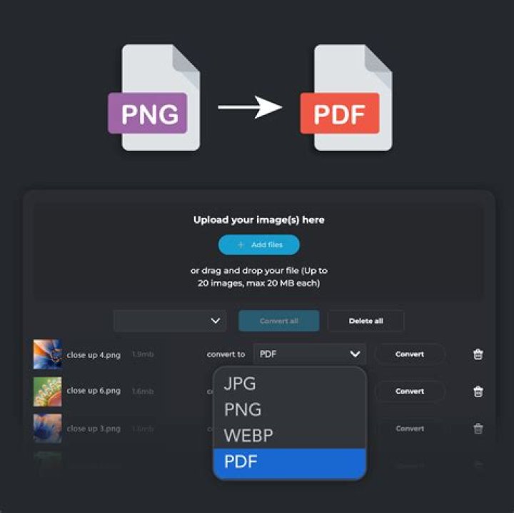 Can you turn a PNG into a PDF?
