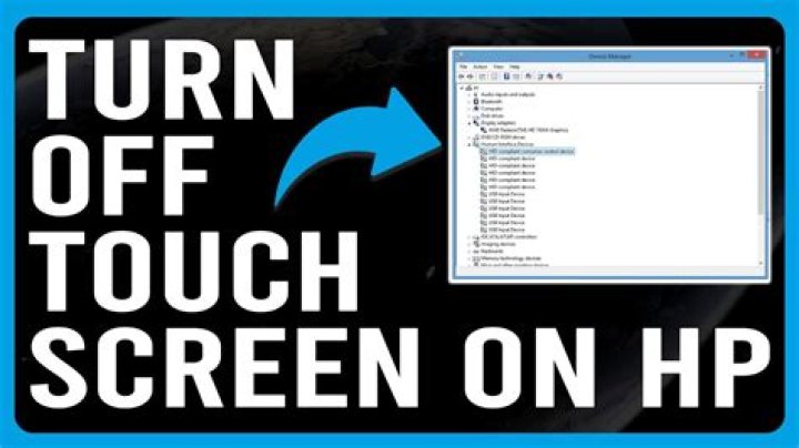 Can you turn off touch screen on HP laptop?