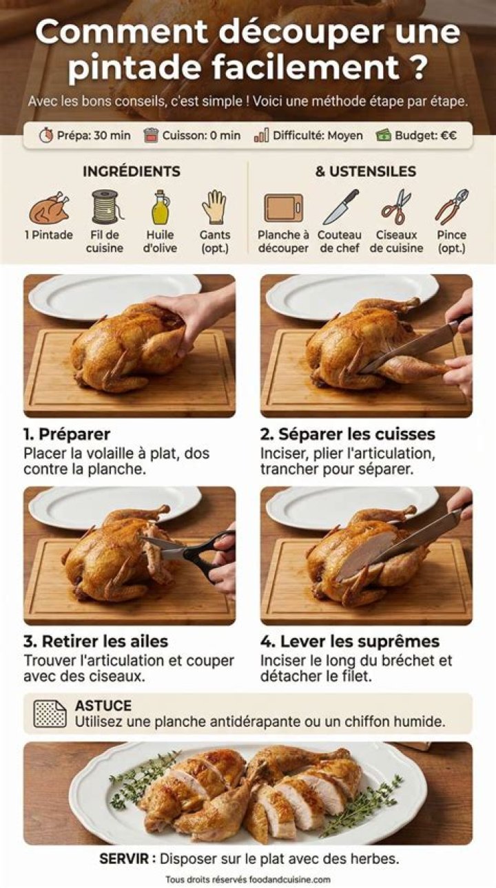Comment decouper la pintade?