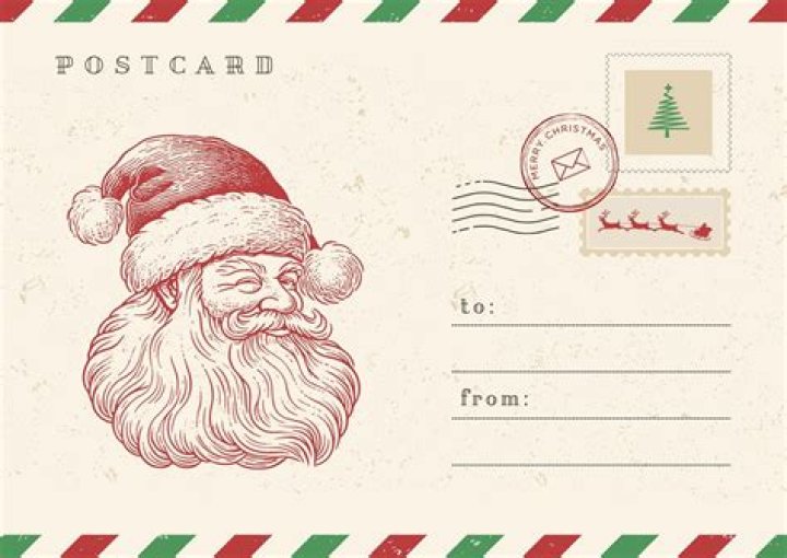 How can I get a free postcard from Santa?