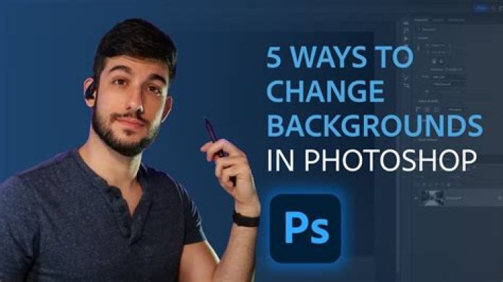 How do I change the background in Adobe Photoshop?
