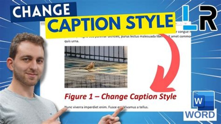 How do I change the caption style in Word 2013?