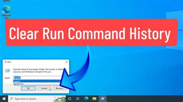 How do I clear run command history in Windows 7?