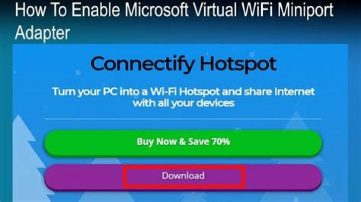 How do I fix Microsoft Virtual WiFi Miniport adapter?