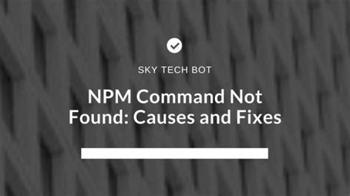 How do I fix npm not found?