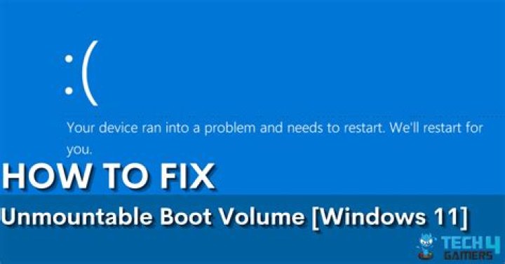 How do I fix Unmountable boot volume?