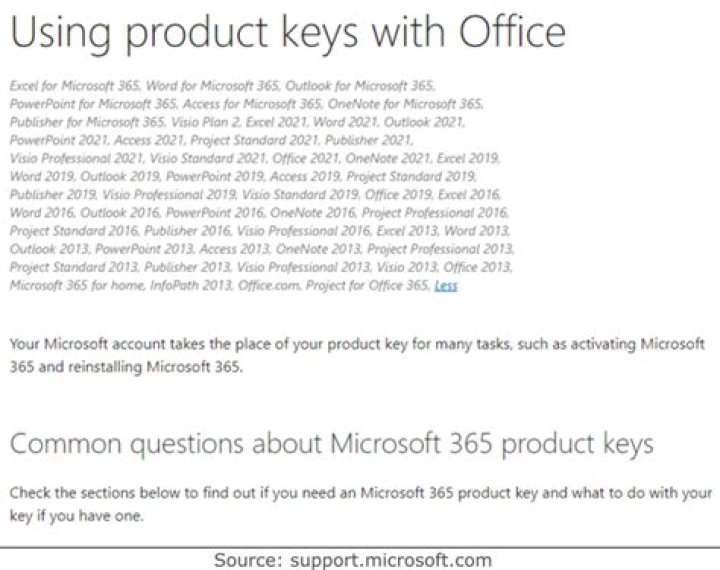 How do I get a product key for Microsoft Office 365?