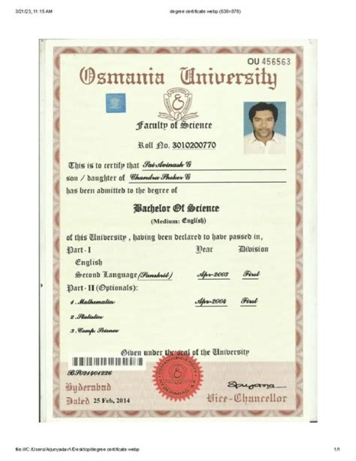 How do I get a Vnsgu degree certificate?