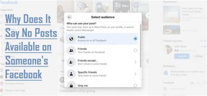 How do I make no posts available on Facebook?