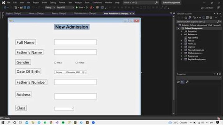 How do I open a report data window in Visual Studio?