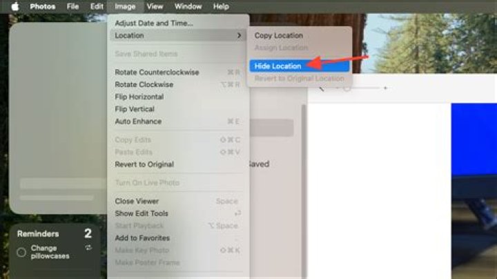 How do I remove location data from photos?