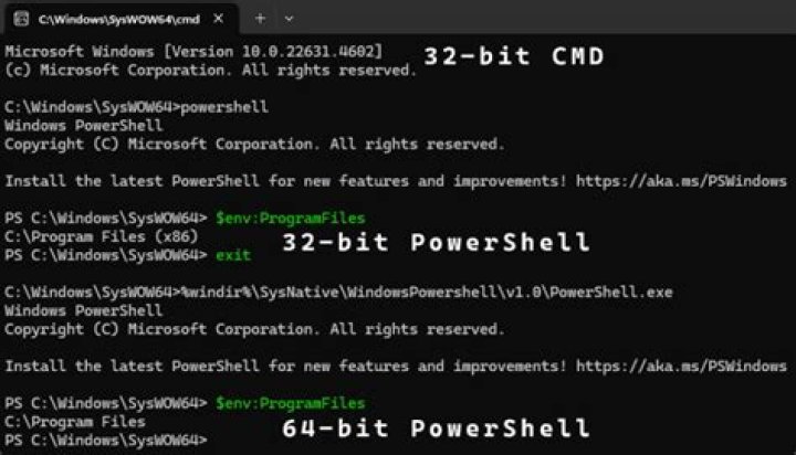 How do I run 32-bit PowerShell?