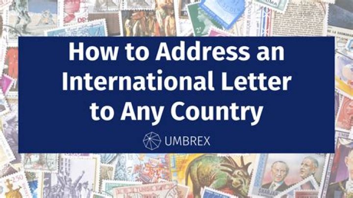 How do I write an international address?