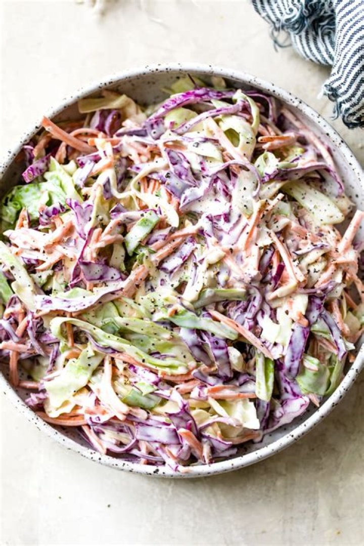 How do you keep purple cabbage from bleeding in coleslaw?