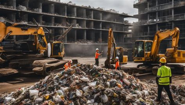 How do you manage waste on a construction site?