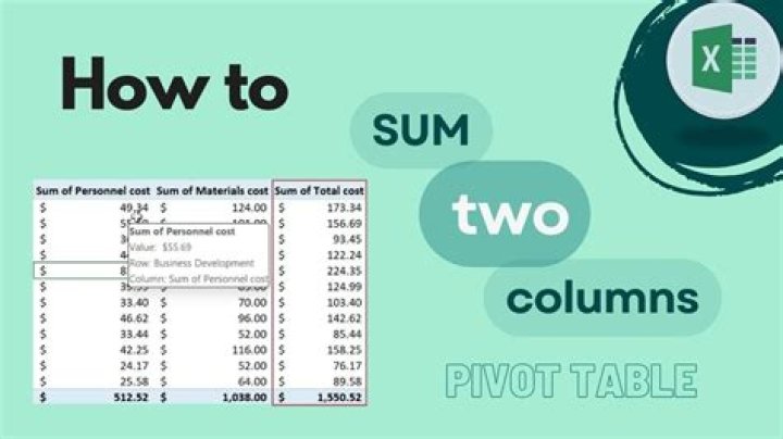How do you sum two cells in Excel?