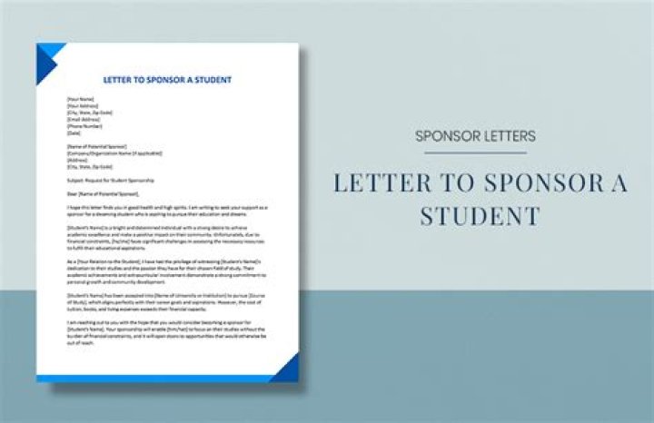 How do you write a letter to sponsor students?