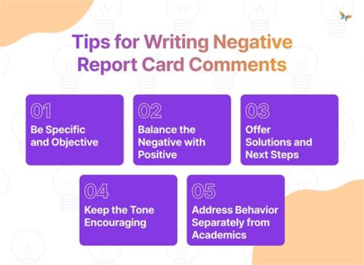How do you write a negative report card comment in a positive way?