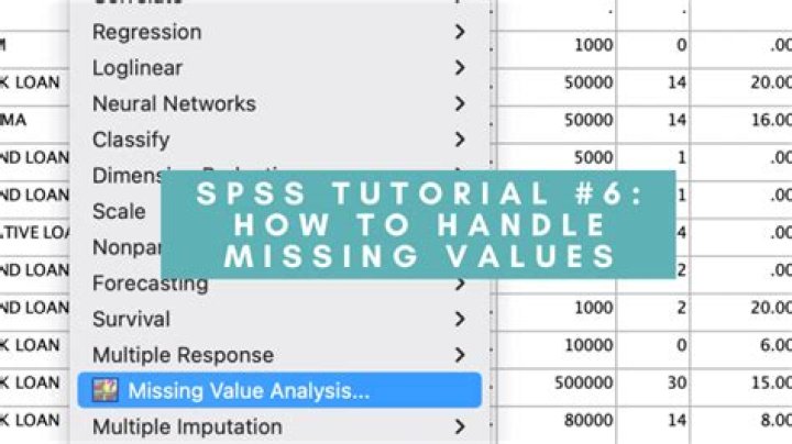 How does SPSS deal with missing values in dataset?