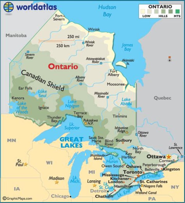How many cities are in Ontario?
