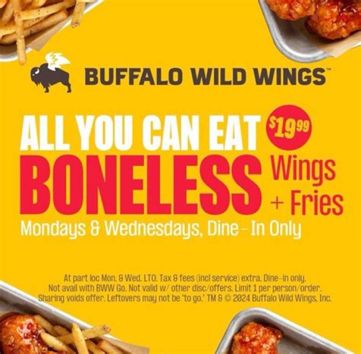 How many tvs Does Buffalo Wild Wings have?