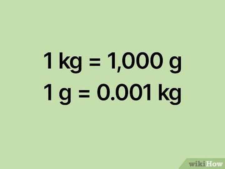Is 1g equal to 1000 kg?