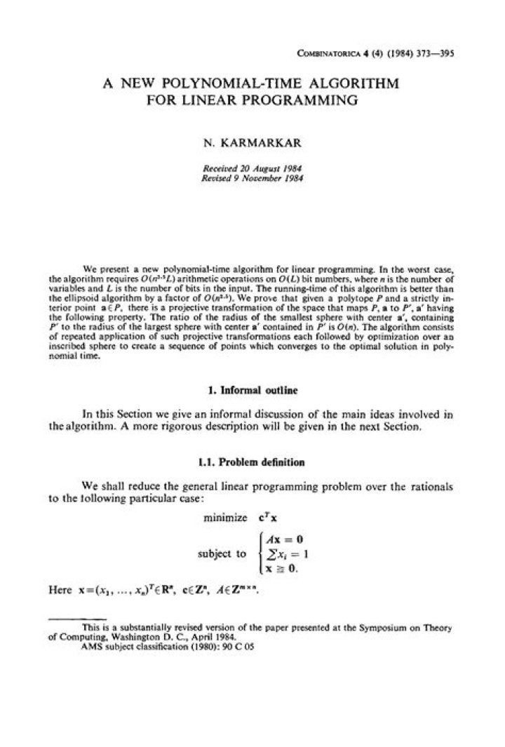 Is linear programming polynomial time?