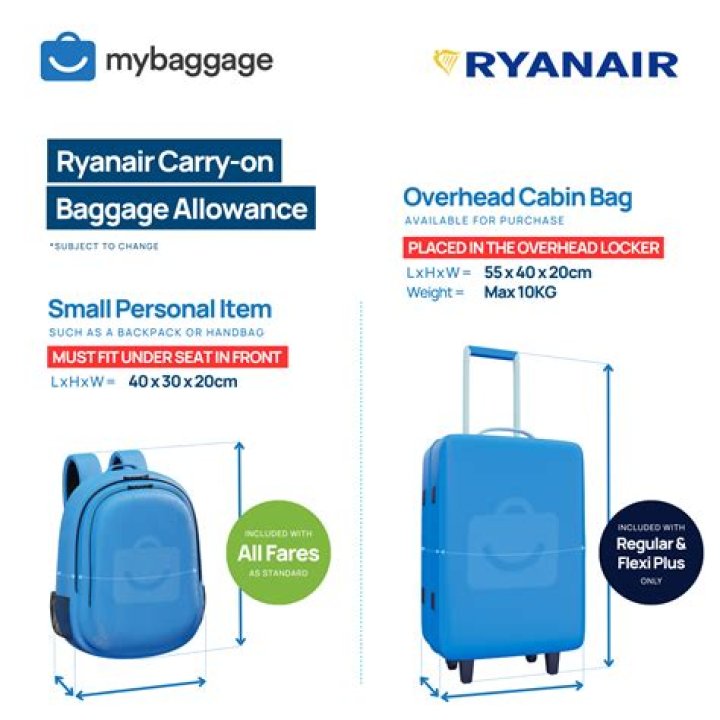 Is rucksack allowed in cabin baggage?