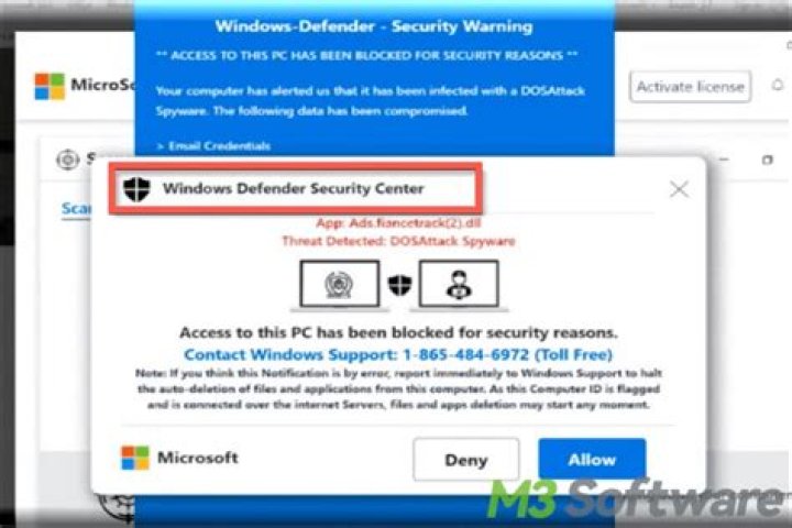 Is there a scam involving Windows Defender?
