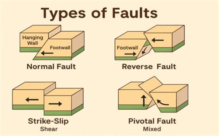 What are 3 different types of faults?