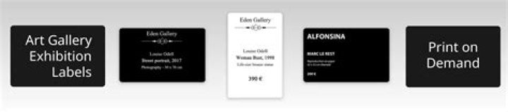 What are art gallery labels called?