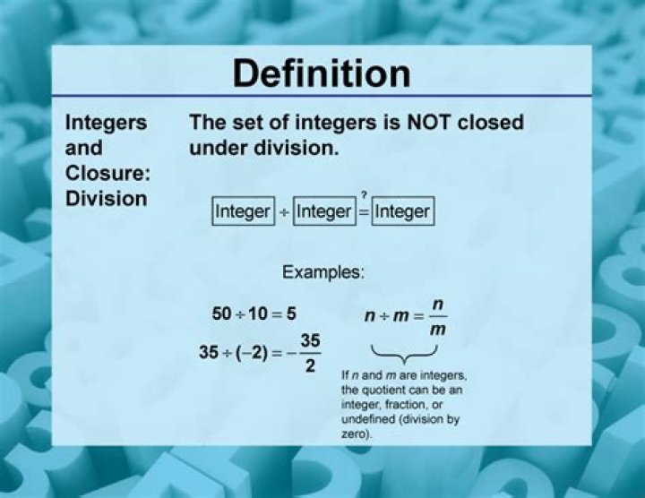What are non zero integers closed under?