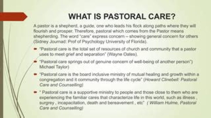 What are pastoral care duties?