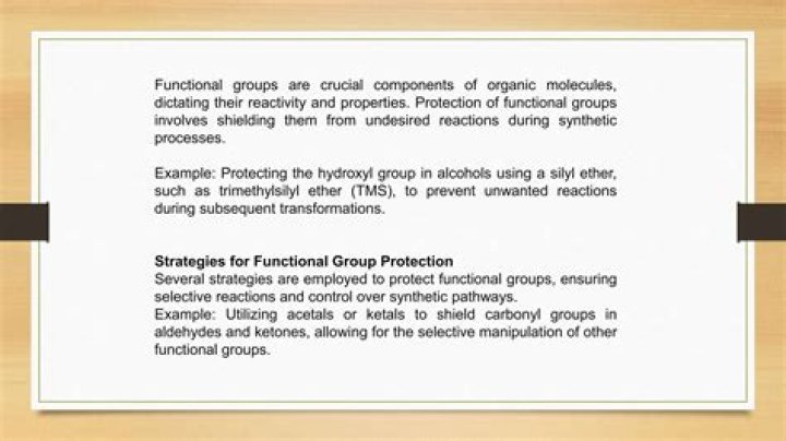 What are protection of functional groups?