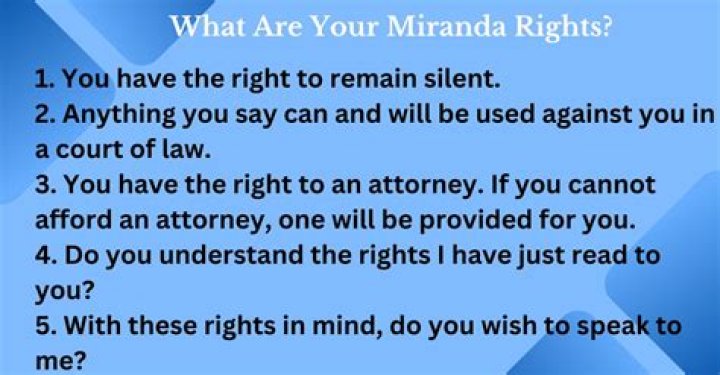 What are the 5 Miranda rights?
