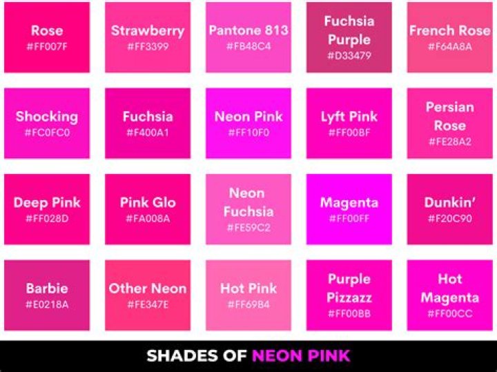 What color code is neon pink?