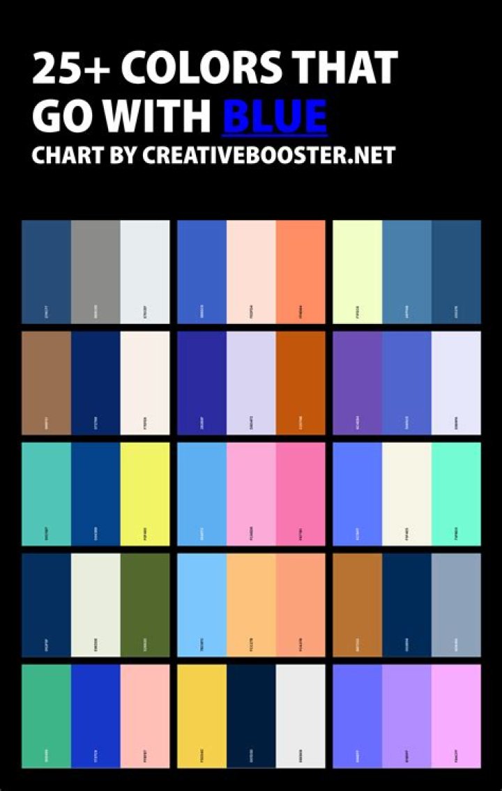 What Colour matches with dark blue?