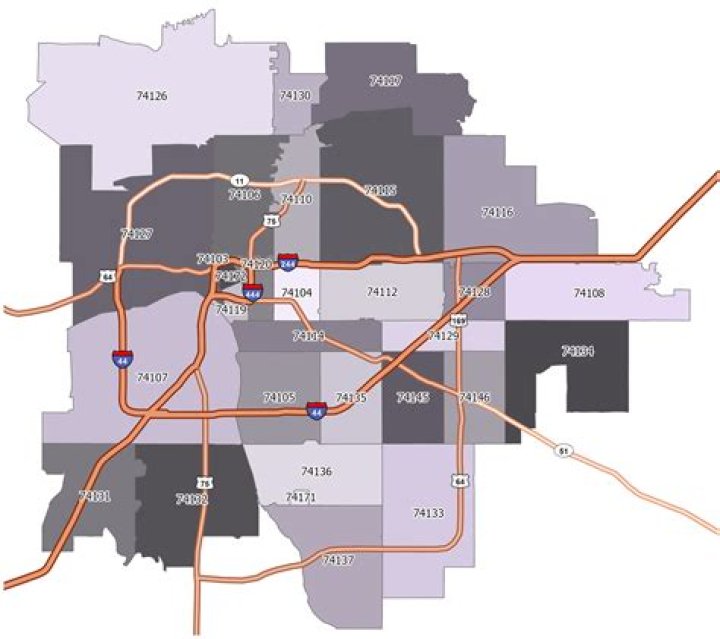 What county is ZIP code 73018?
