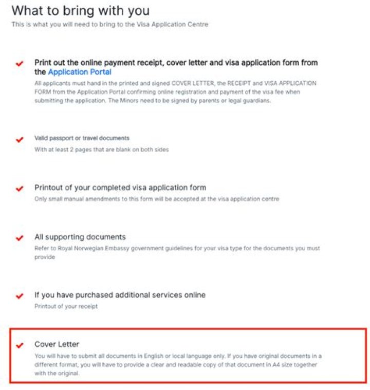 What do I need for VFS appointment?