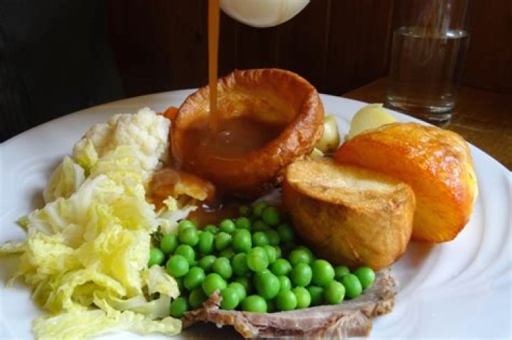 What do most British people eat for dinner?