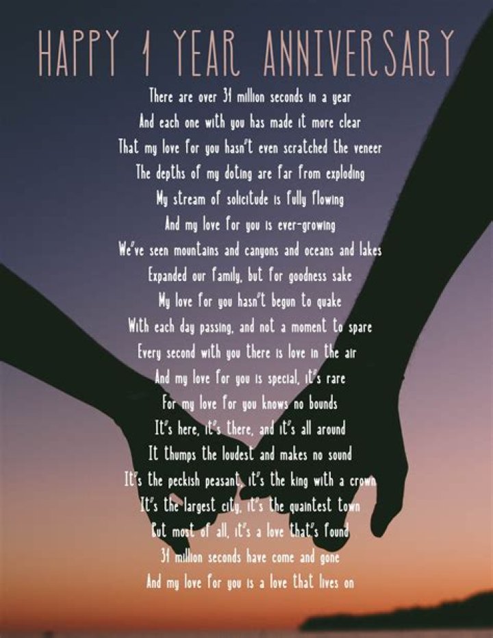 What do you write in a one year anniversary?