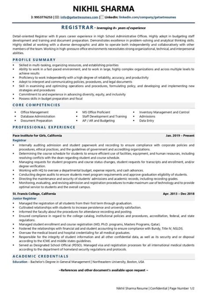 What does a Registrar do?