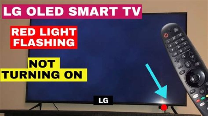 What does blue light on LG TV mean?