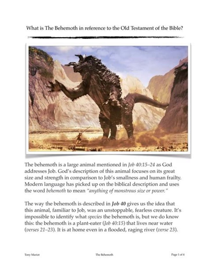 What is a behemoth in the Bible?