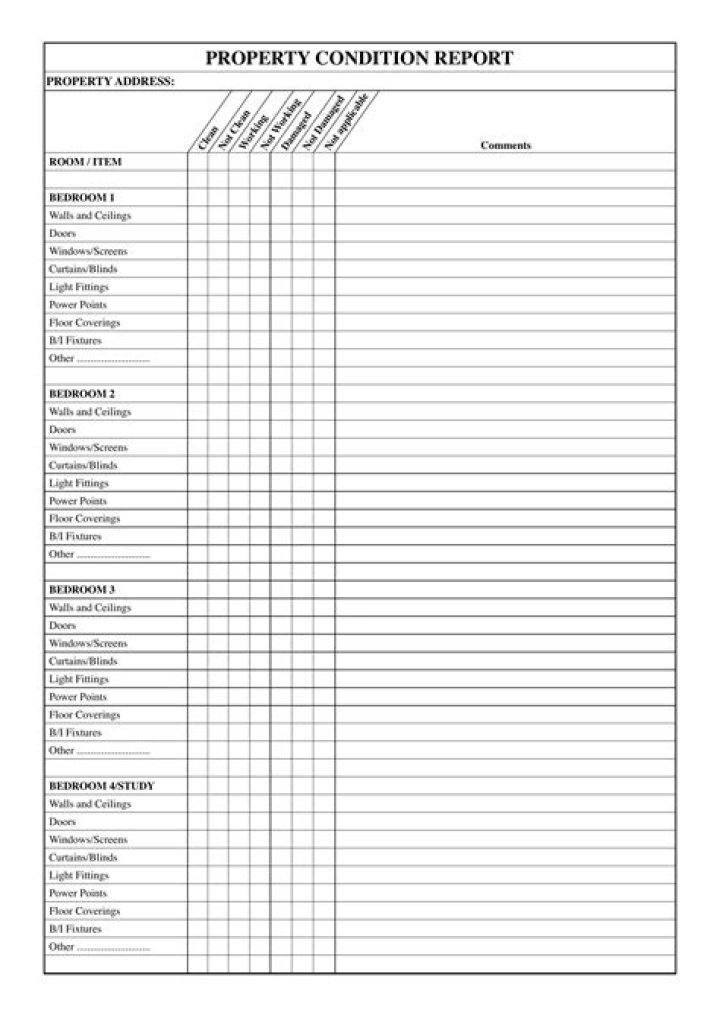 What is a condition inspection report in BC?