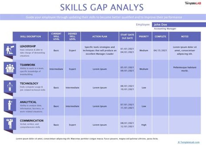 What is a skills gap analysis example?